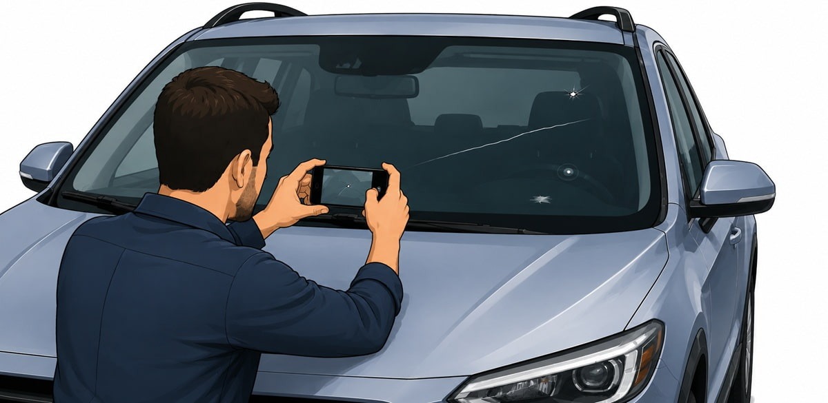 Owner Inspecting Windscreen